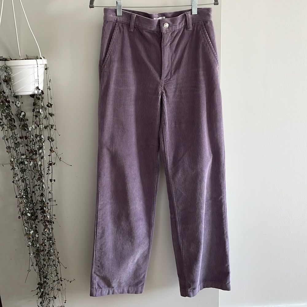 Aritzia TNA Ripcord corduroy mid-rise wide-leg pants